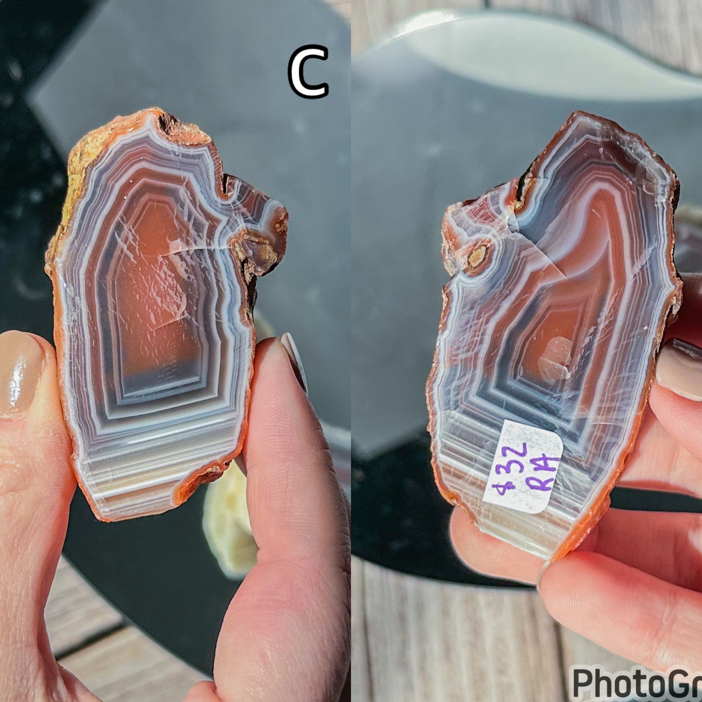 Banded Red Agate Slabs