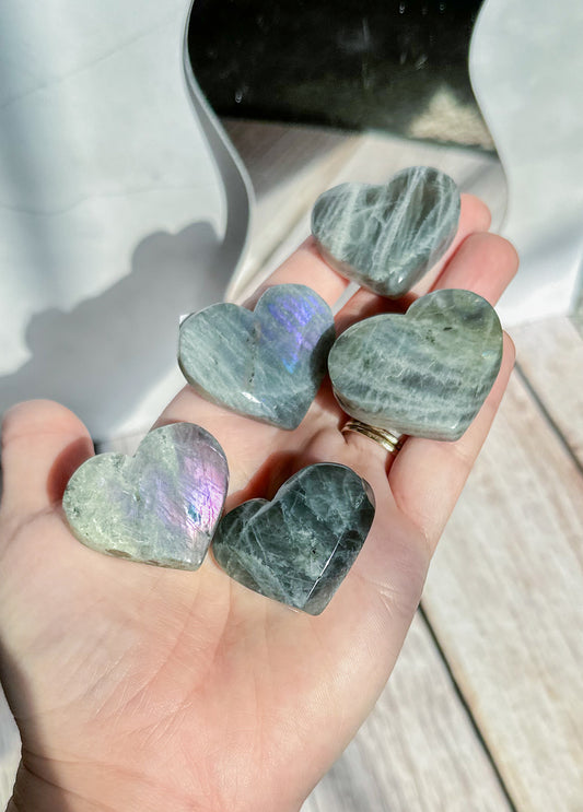 Labradorite Hearts