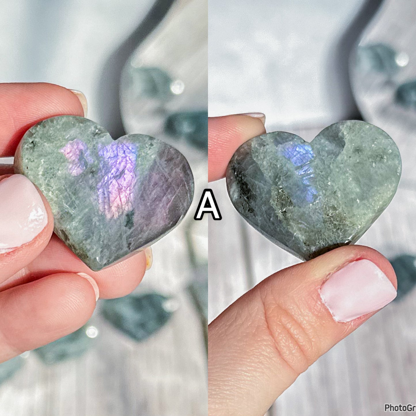 Labradorite Hearts