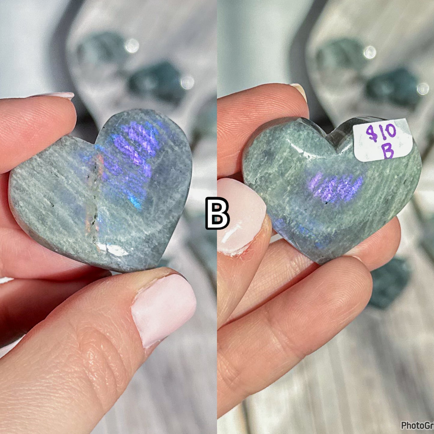 Labradorite Hearts