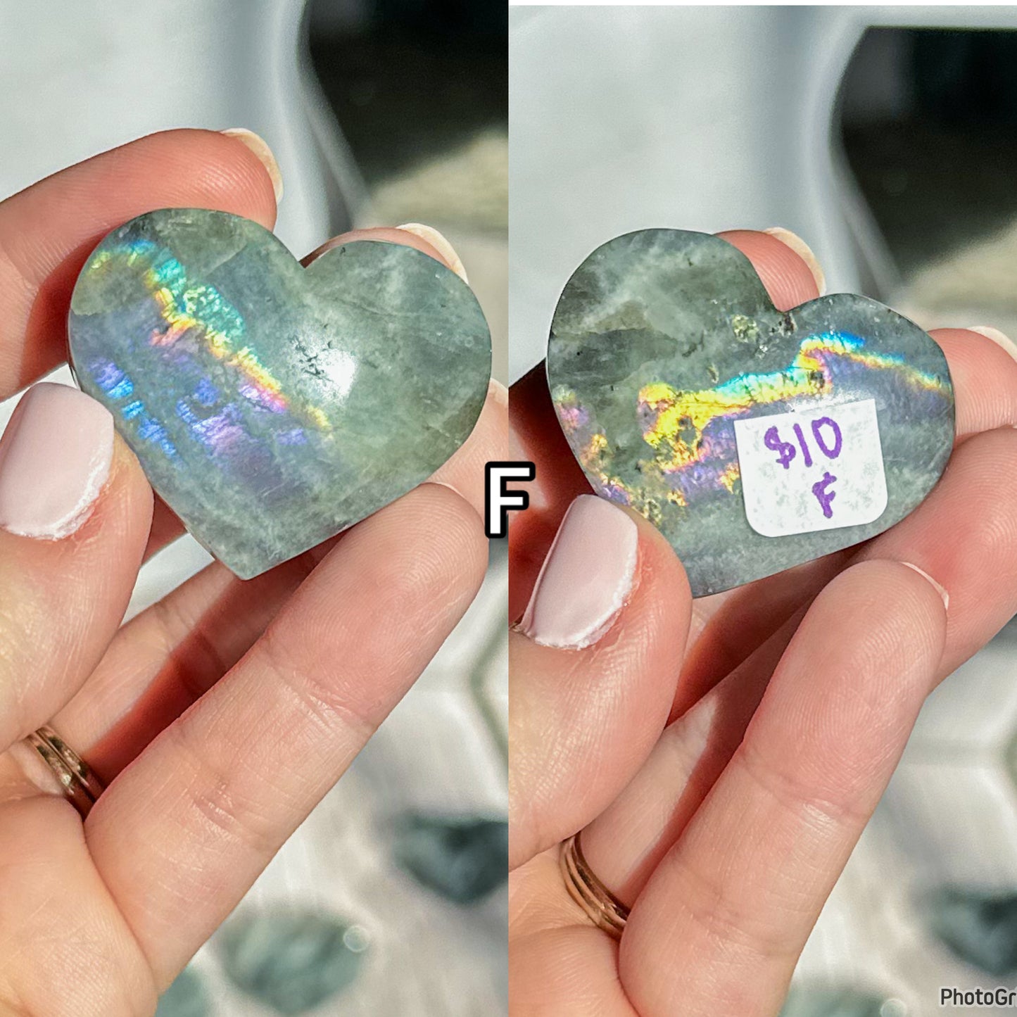 Labradorite Hearts