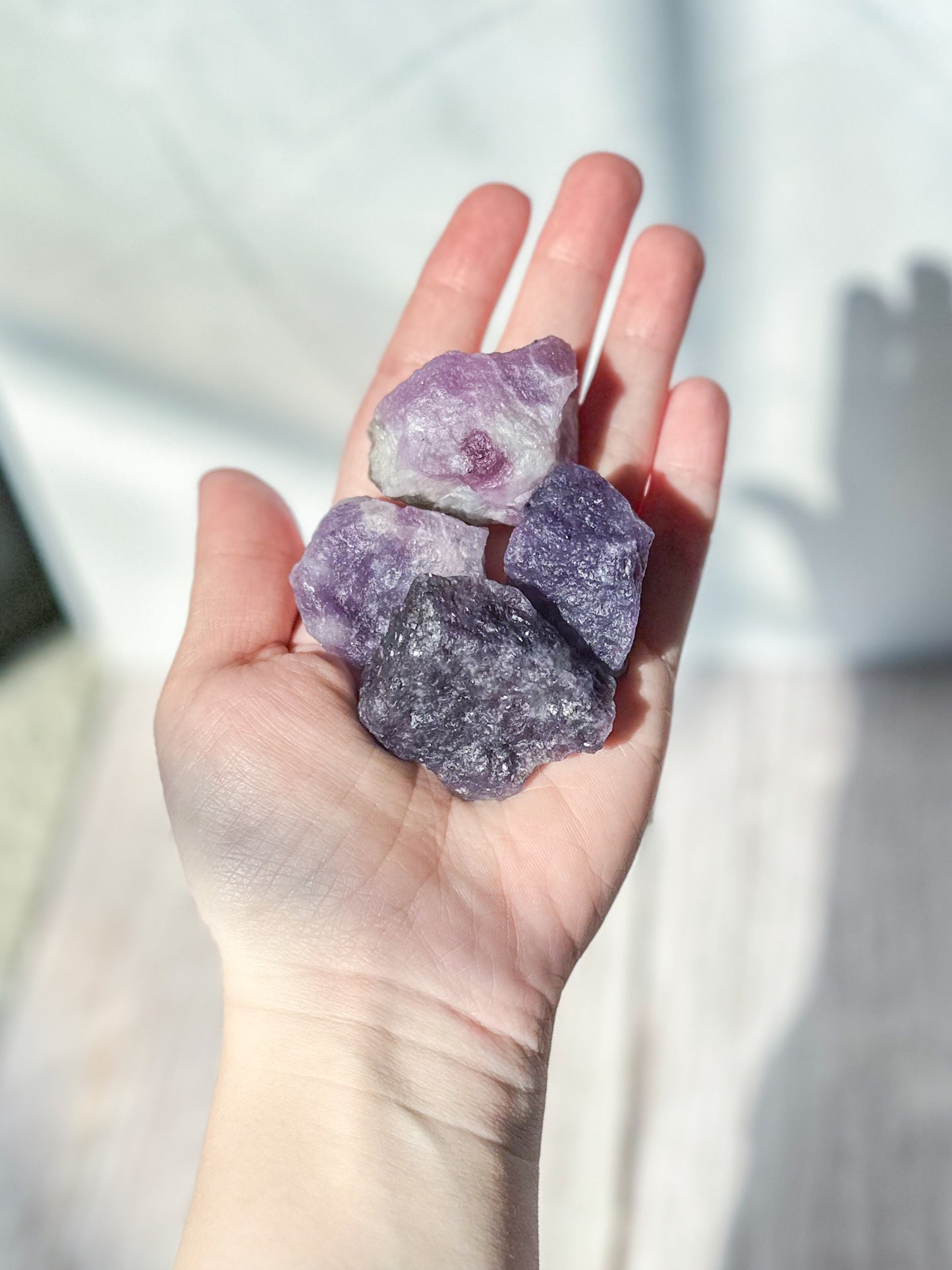 Small Raw Lepidolite Specimen Pieces