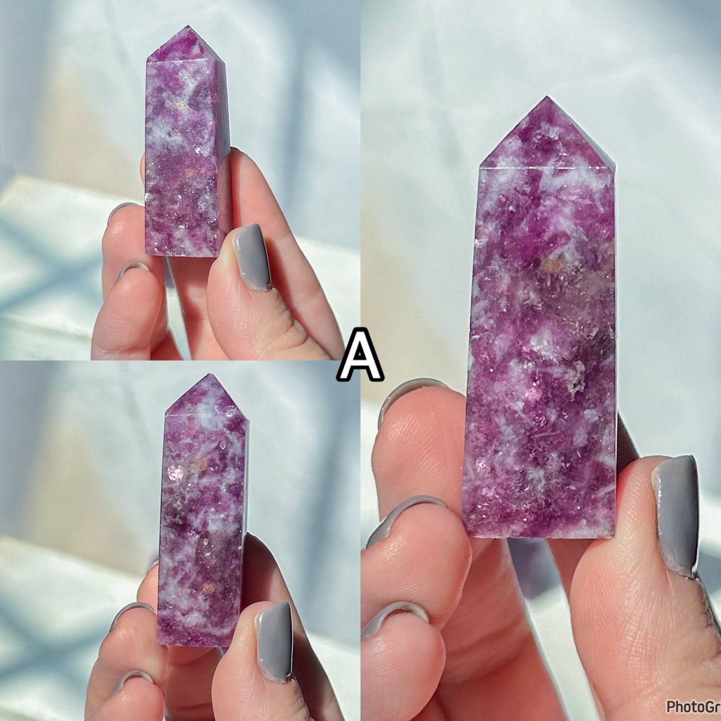 Gem Lepidolite Points