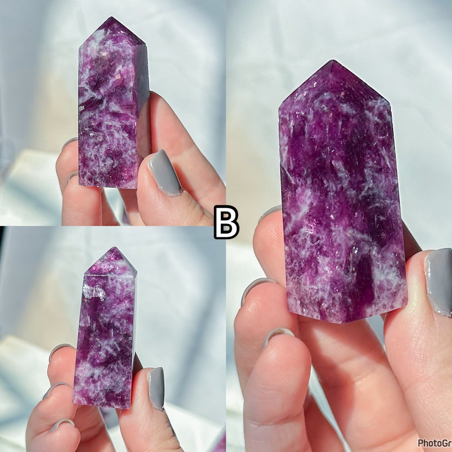 Gem Lepidolite Points