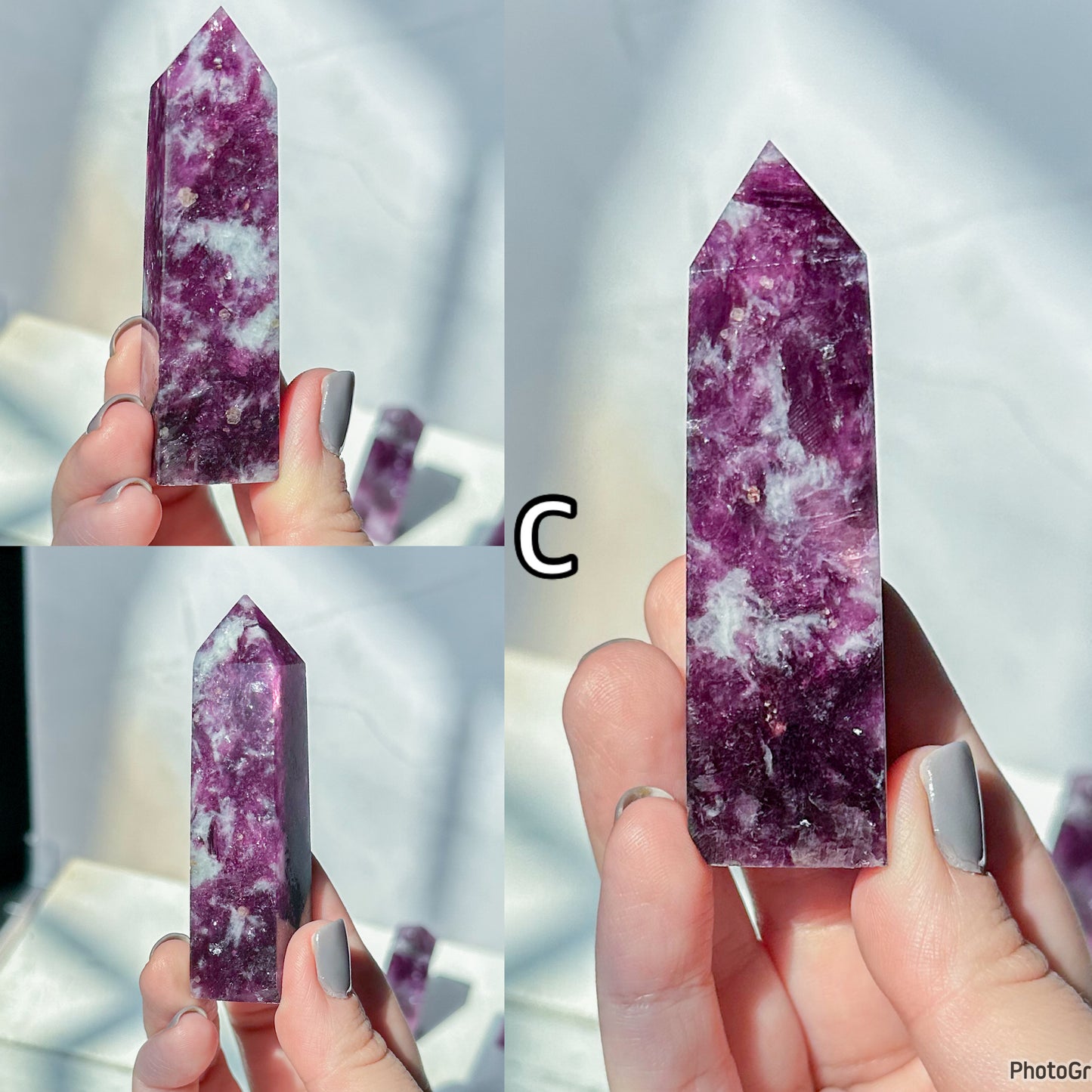 Gem Lepidolite Points