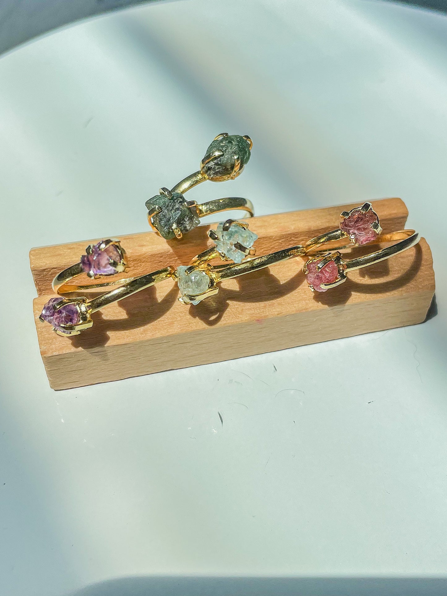 Gold 2 Stone Rings