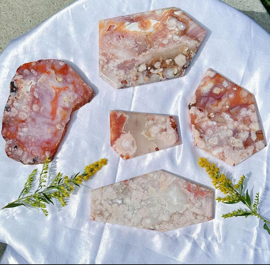 Carnelian Flower Agate Slabs