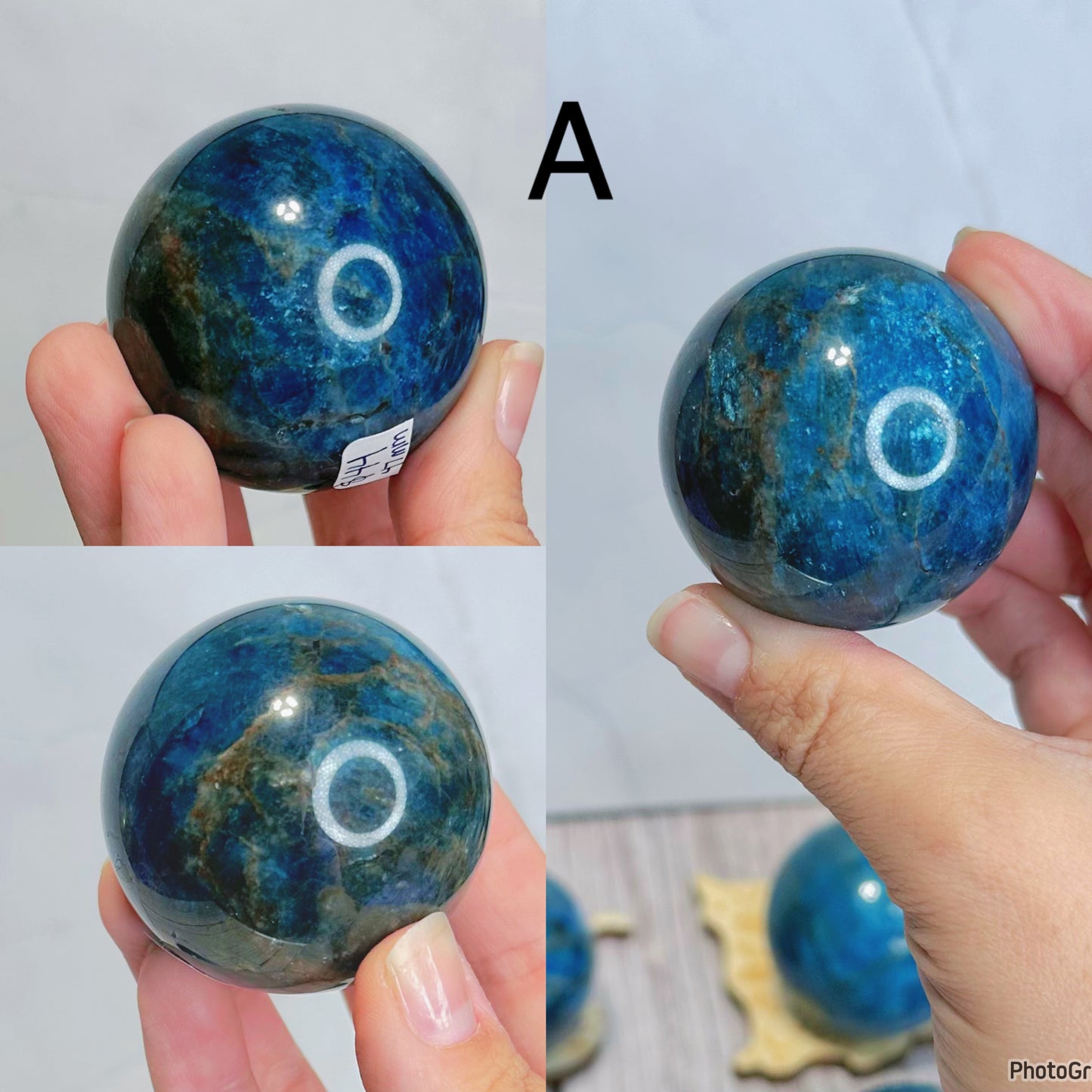 Blue Apatite Spheres