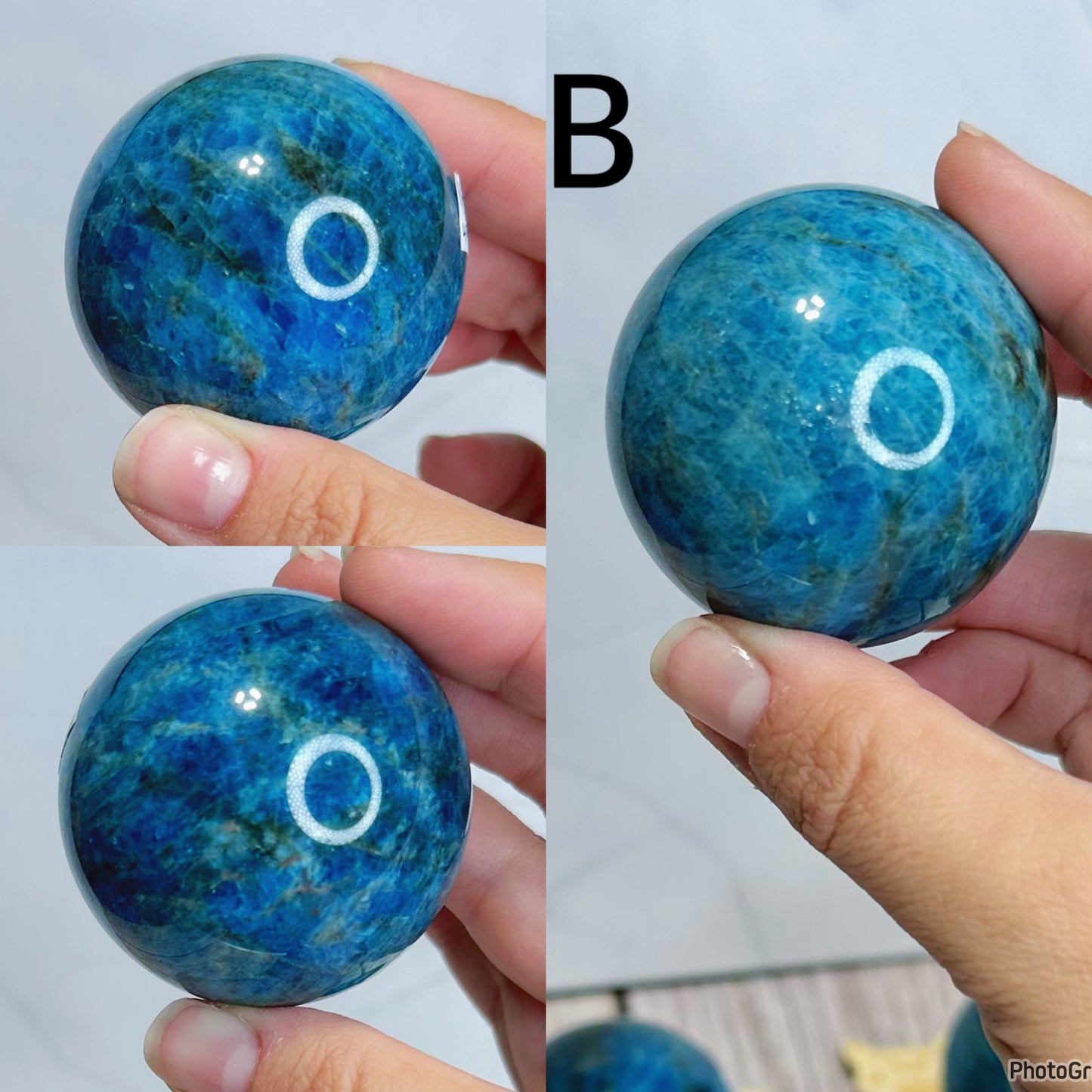 Blue Apatite Spheres