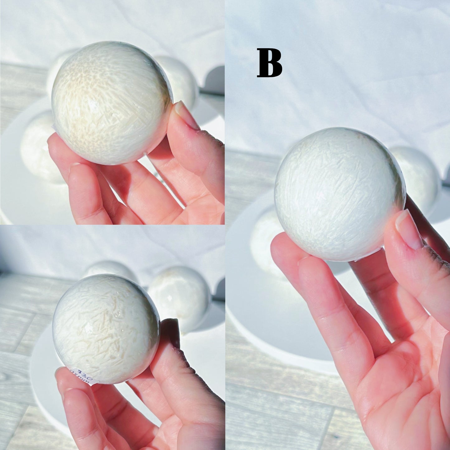 Scolecite spheres