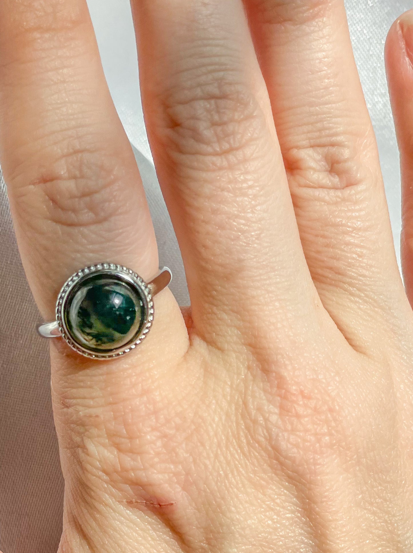 Moss Agate Ring