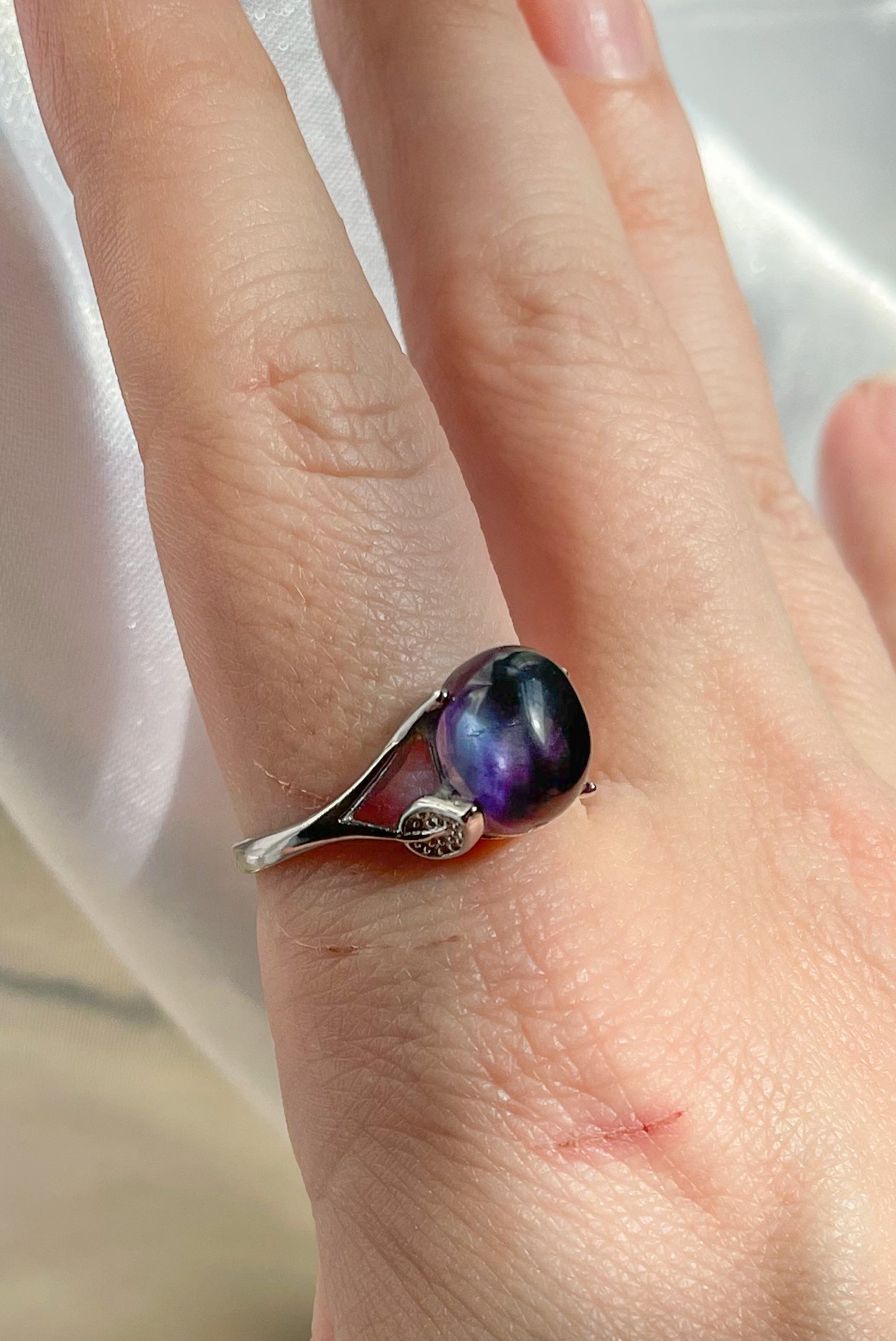 Purple Fluorite Ring