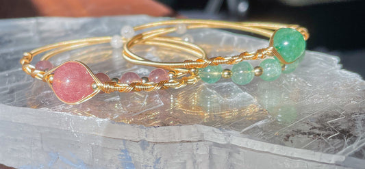 Gold Wire Wrapped Bracelets