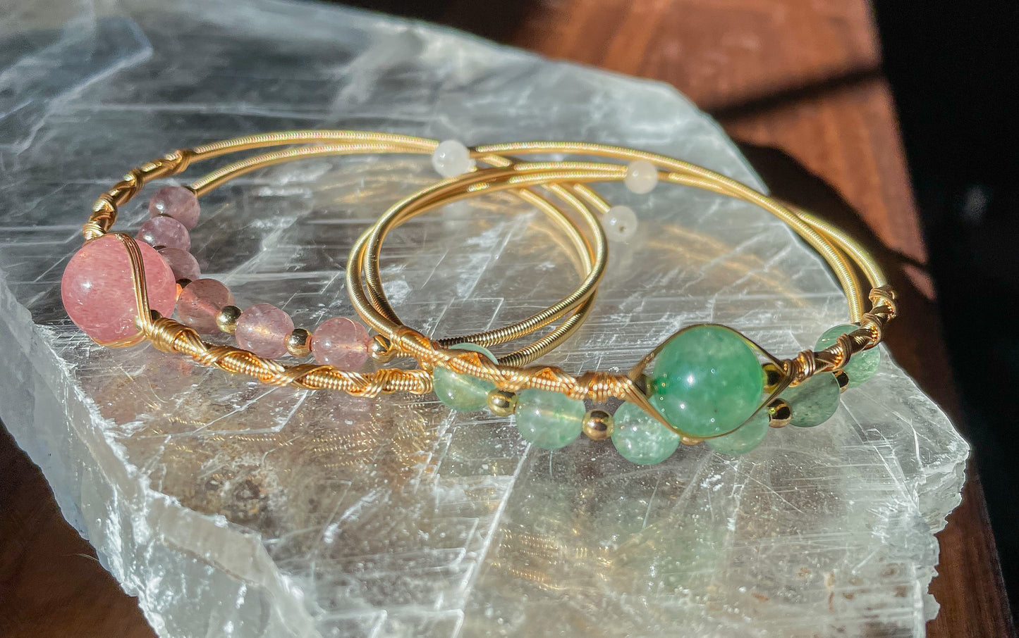 Gold Wire Wrapped Bracelets